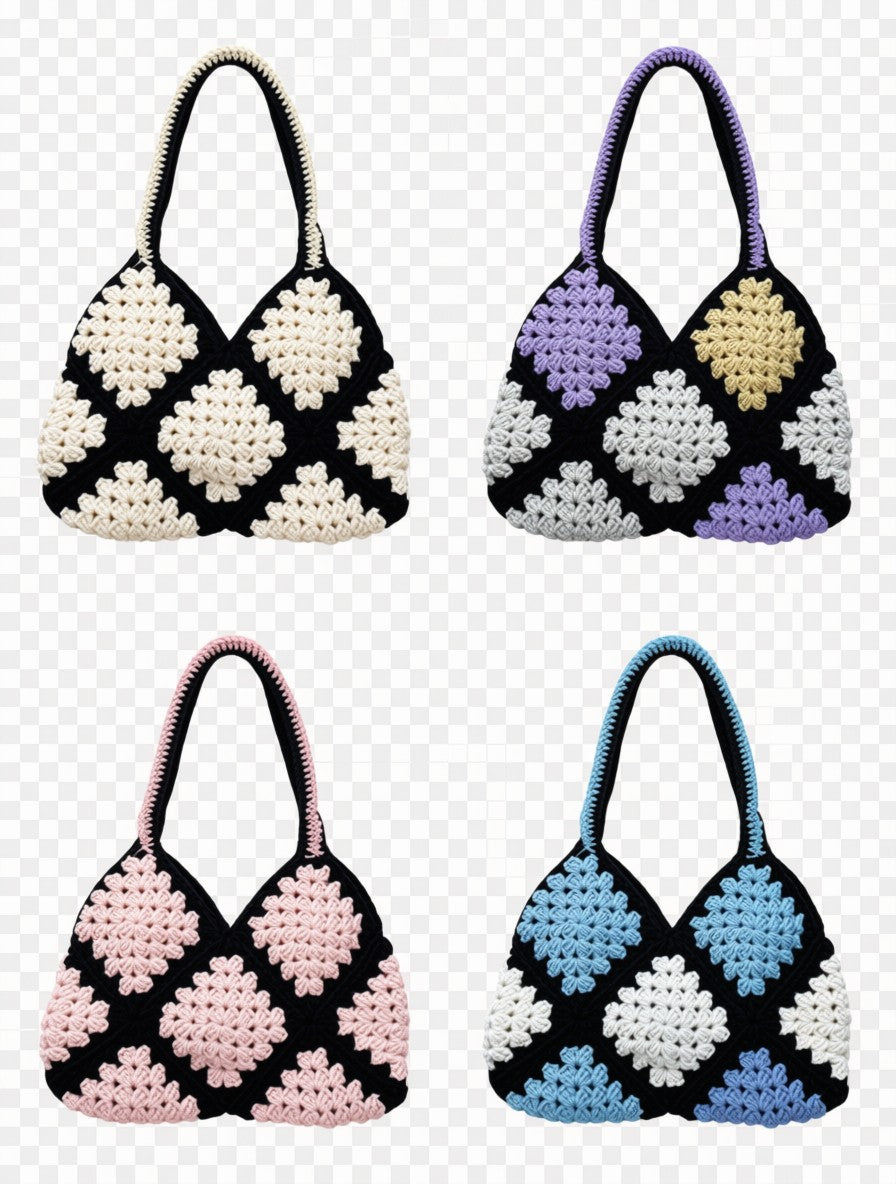 Daisy Granny Square Mini Tote