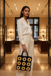 Sunflower Tote – luxury boutique entrance